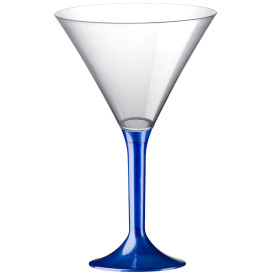 Plastic Stemmed Glass Cocktail Blue Pearl 185ml 2P (200 Units)