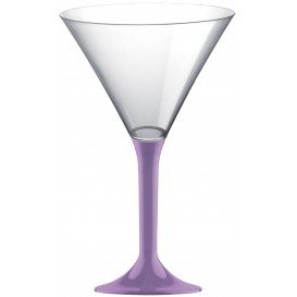 Plastic Stemmed Glass Cocktail Lilac 185ml 2P (40 Units)