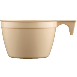 Plastic Cup Beige 190ml (25 Units)