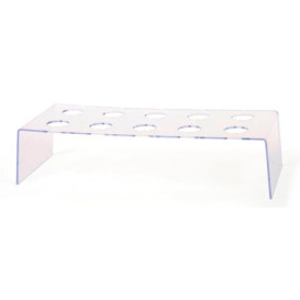 Plastic Flute Stand 10 Slots Clear (1 Unit)