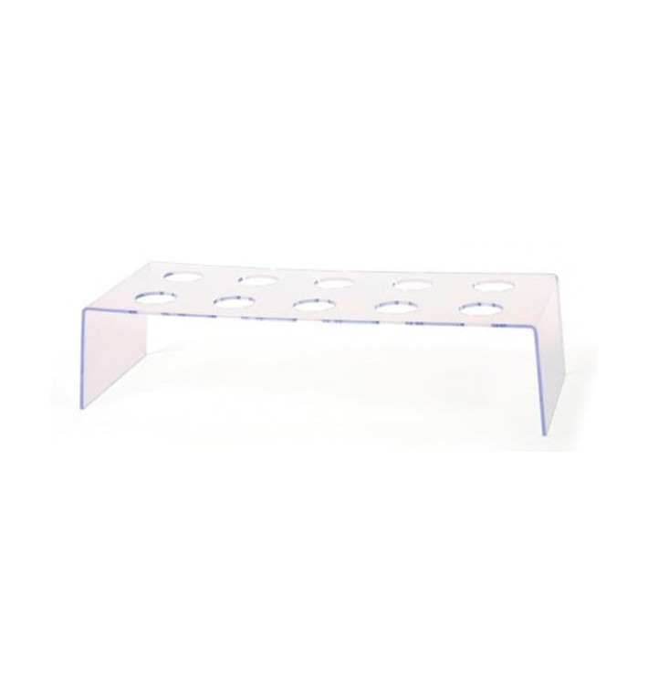 Plastic Flute Stand 10 Slots Clear (1 Unit) Plastic Flute Stand 10 Slots Clear (1 Unit)