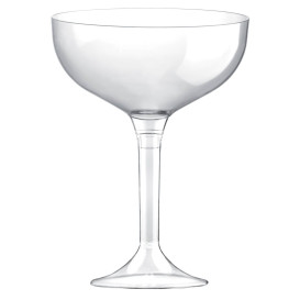 Plastic Stemmed Flute Clear 200ml 2P (40 Units)