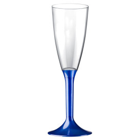 Plastic Stemmed Flute Sparkling Wine Blue Pearl 120ml 2P (200 Units)