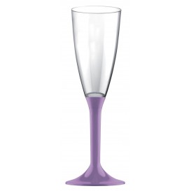 Plastic Stemmed Flute Sparkling Wine Lilac 120ml 2P (40 Units)