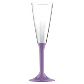 Plastic Stemmed Flute Sparkling Wine Lilac 160ml 2P (40 Units)
