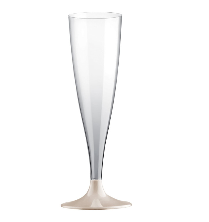 Plastic Stemmed Flute Sparkling Wine Cream 140ml 2P (400 Units) Plastic Stemmed Flute Sparkling Wine Cream 140ml 2P (400 Units)