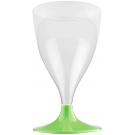 Plastic Stemmed Glass Wine Lime Green 200ml 2P (400 Units)
