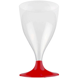 Plastic Stemmed Glass Wine Burgundy 200ml 2P (20 Units)