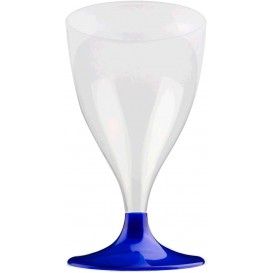 Plastic Stemmed Glass Wine Blue Pearl 200ml 2P (20 Units)
