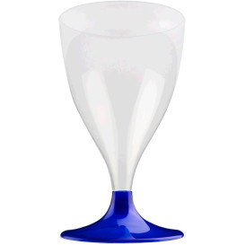 Plastic Stemmed Glass Wine Blue Pearl 200ml 2P (400 Units)