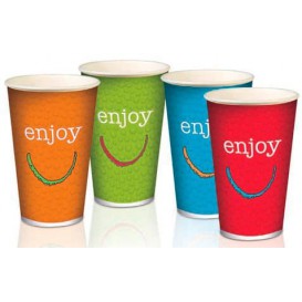 Paper Cup "Enjoy" 12 Oz/360 ml Ø8,0cm (100 Units) 