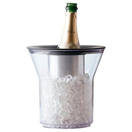 Plastic Ice Bucket for 1 Bottle Clear PCTA (1 Unit) 