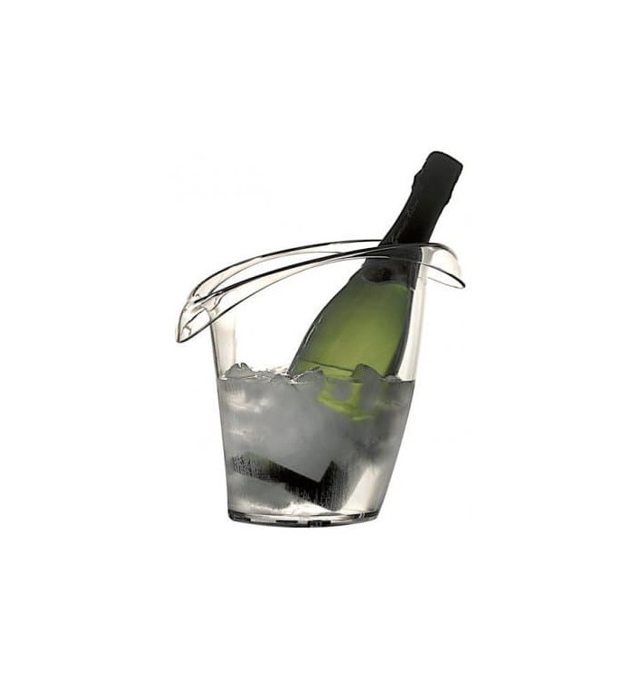 Plastic Ice Bucket for 1 Bottle Clear SAN (1 Unit) Plastic Ice Bucket for 1 Bottle Clear SAN (1 Unit)