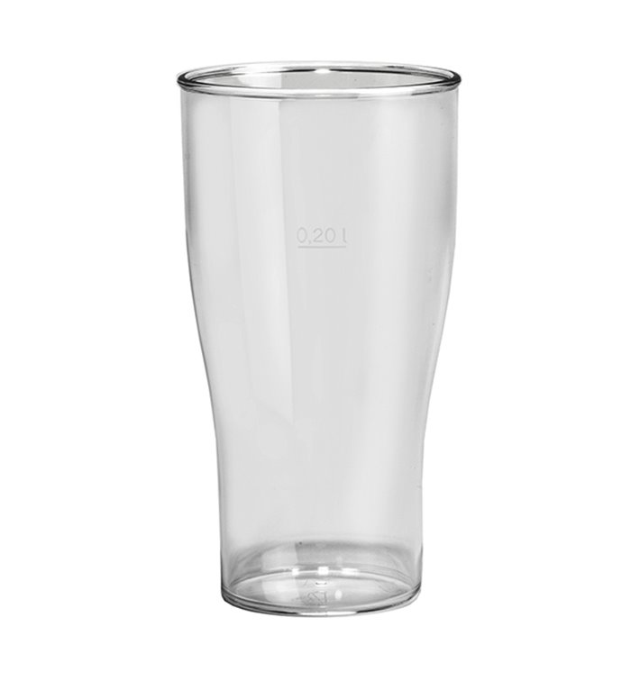 Plastic Pint Glass SAN Reusable Clear 350ml (100 Units) Plastic Pint Glass SAN Reusable Clear 350ml (100 Units)