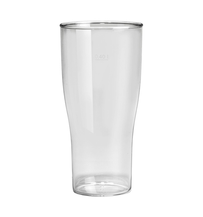 Plastic Pint Glass SAN Reusable Clear 400ml (5 Units) Plastic Pint Glass SAN Reusable Clear 400ml (5 Units)