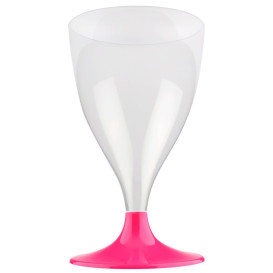 Plastic Stemmed Glass Wine Fuchsia 200ml 2P (400 Units)