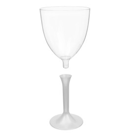 Reusable PS Wine Glass Clear Foot 2-P 300ml (40 Units)