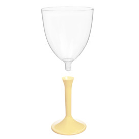 Plastic Stemmed Glass Wine Cream Removable Stem 300ml (200 Units)