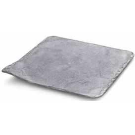 Plastic Tasting Plate Synthetic Slate PS 24x24cm (10 Units) 