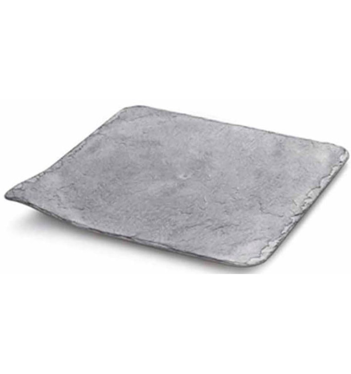 Plastic Tasting Plate Synthetic Slate PS 24x24cm (10 Units) Plastic Tasting Plate Synthetic Slate PS 24x24cm (10 Units)