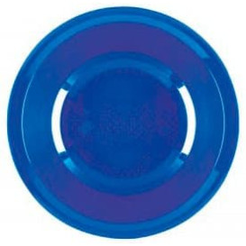 Plastic Plate Deep Mediterranean Blue "Round" PP Ø19,5 cm (600 Units)