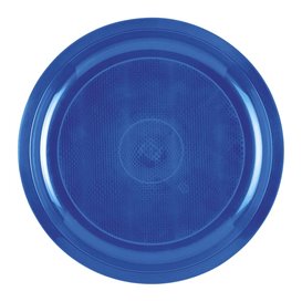 Plastic Plate Mediterranean Blue "Round" PP Ø29 cm (25 Units) 