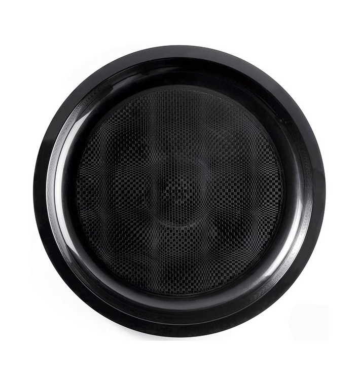 Plastic Plate Black "Round" PP Ø29 cm (300 Units) Plastic Plate Black "Round" PP Ø29 cm (300 Units)