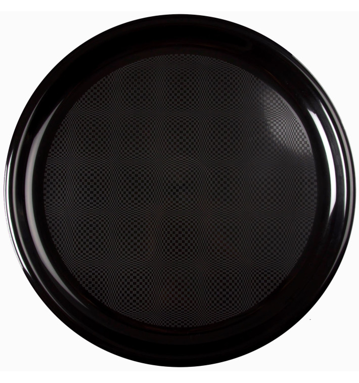 Plastic Plate for Pizza Black "Round" PP Ø35 cm (144 Units) Plastic Plate for Pizza Black "Round" PP Ø35 cm (144 Units)