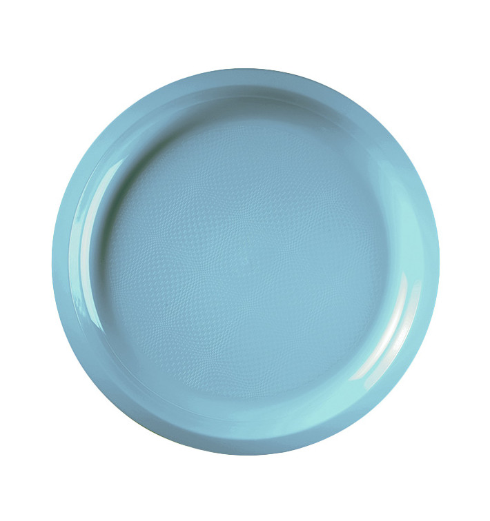 Plastic Plate Turquoise Round shape PP Ø29 cm (25 Units) Plastic Plate Turquoise Round shape PP Ø29 cm (25 Units)