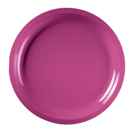 Plastic Plate Fuchsia "Round" PP Ø29 cm (25 Units) 