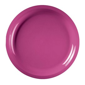 Plastic Plate Fuchsia "Round" PP Ø29 cm (300 Units)