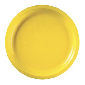 Plastic Plate Yellow "Round" PP Ø29 cm (25 Units) 