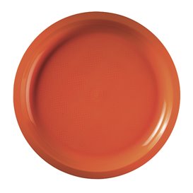 Plastic Plate Orange "Round" PP Ø29 cm (25 Units) 