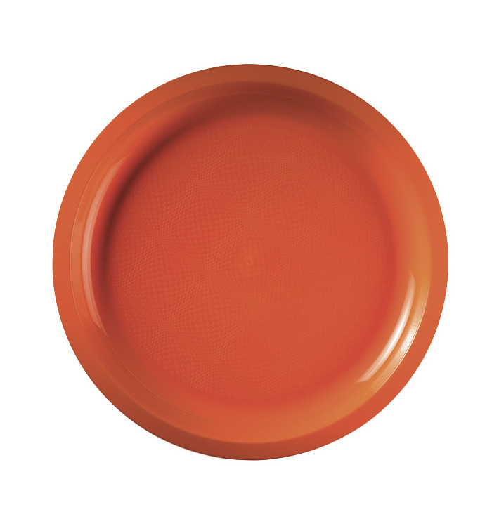Plastic Plate Orange "Round" PP Ø29 cm (25 Units) Plastic Plate Orange "Round" PP Ø29 cm (25 Units)