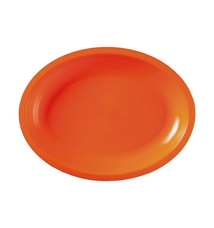 Plastic Platter Microwavable Oval Shape Orange 31,5x22 cm (25 Units) Plastic Platter Microwavable Oval Shape Orange 31,5x22 cm (25 Units)