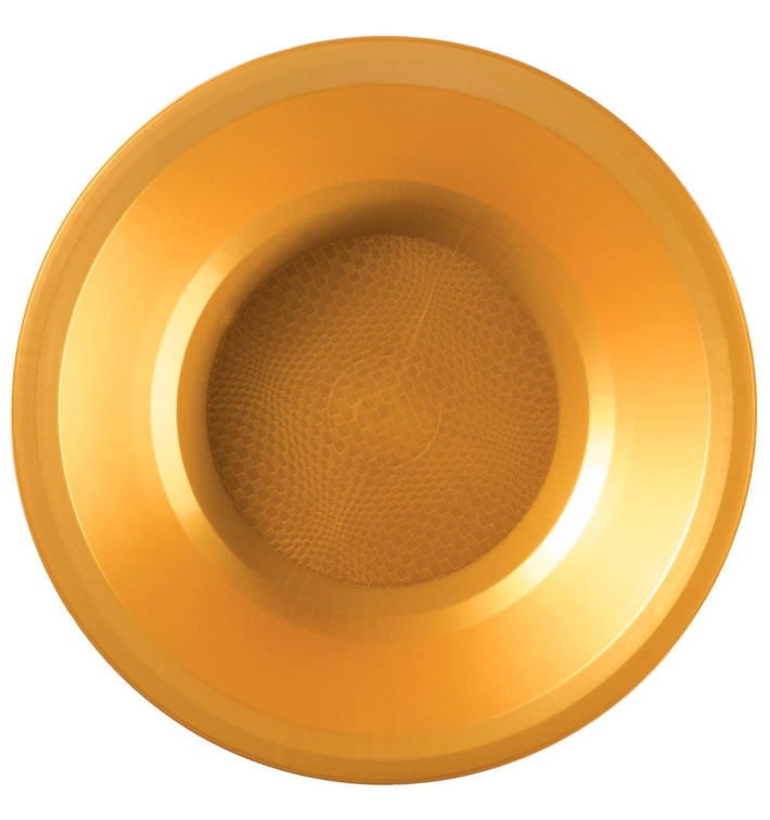 Plastic Plate Deep Gold "Round" PP Ø19,5 cm (25 Units) Plastic Plate Deep Gold "Round" PP Ø19,5 cm (25 Units)