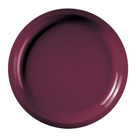Plastic Plate Burgundy "Round" PP Ø29 cm (300 Units)