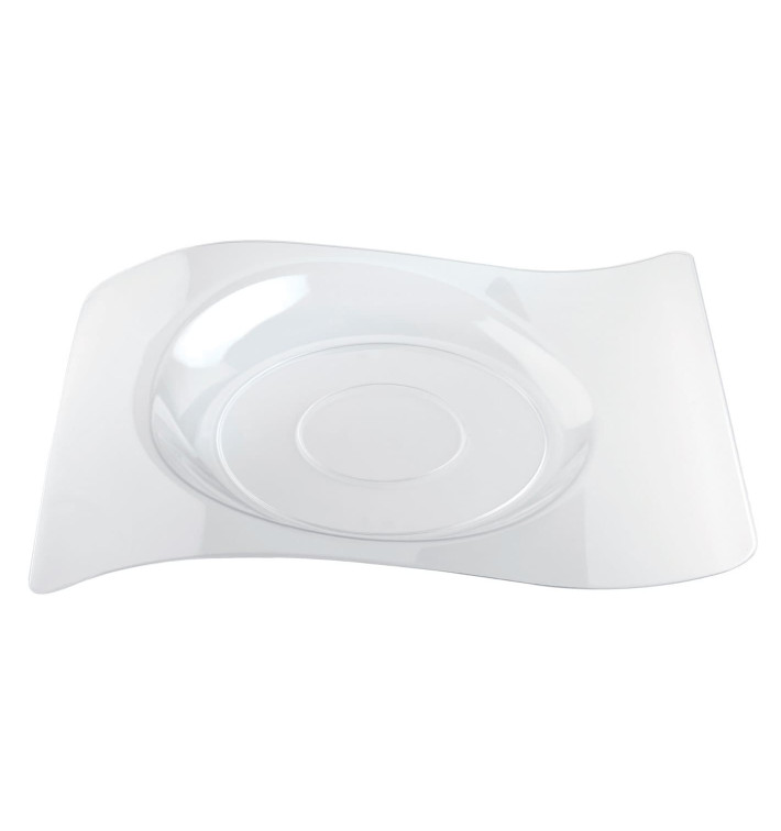 Plastic Plate PS "Forma" Clear 22x18 cm (180 Units) Plastic Plate PS "Forma" Clear 22x18 cm (180 Units)