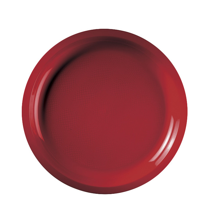 Plastic Plate Red "Round" PP Ø29 cm (300 Units) Plastic Plate Red "Round" PP Ø29 cm (300 Units)