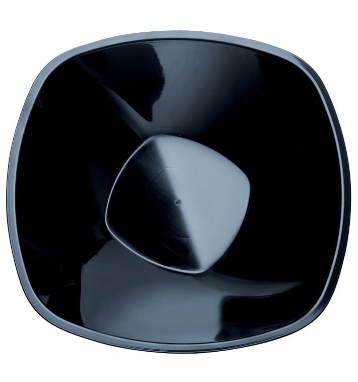 Plastic Bowl PP Black "Square" 3000ml Ø27,7cm (3 Units) 