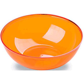 Plastic Bowl PS Crystal Hard Orange 3500ml Ø27cm (1 Unit) 