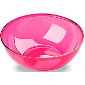Plastic Bowl PS Crystal Hard Raspberry 3500ml Ø27cm (1 Unit) 