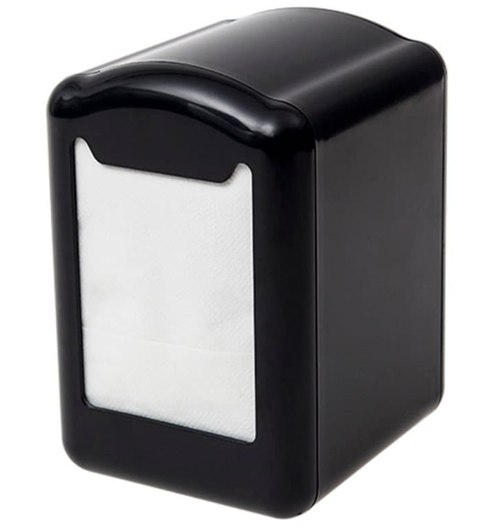 Napkin Plastic Dispenser "Miniservis" Black 17x17cm (12 Units) Napkin Plastic Dispenser "Miniservis" Black 17x17cm (12 Units)