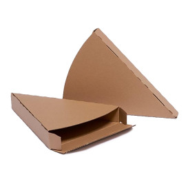 Corrugated Pizza Slice Box Kraft Takeaway (350 Units)