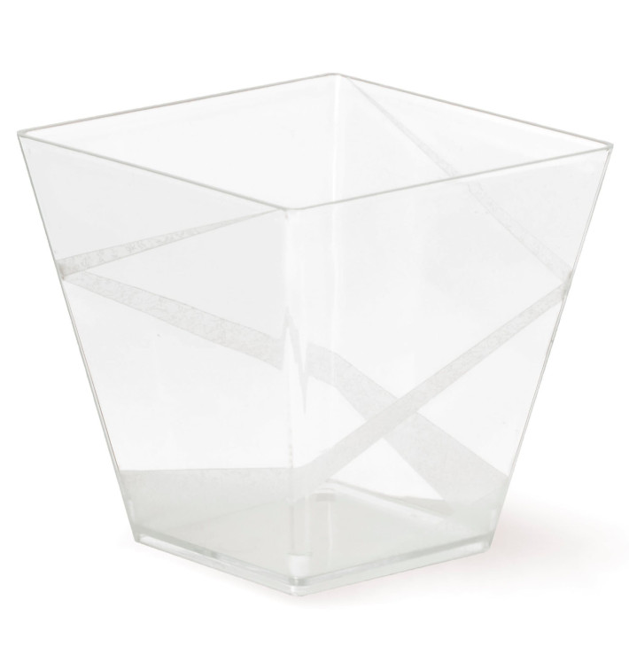 Plastic Tasting Cup PS "Decó" Clear 200ml (400 Units) Plastic Tasting Cup PS "Decó" Clear 200ml (400 Units)