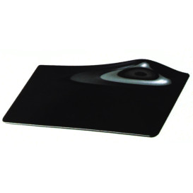 Tasting Plastic Plate PS Rectangular shape "GOGO" Black 14x5.8cm (400 Units)