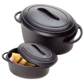 Serving Pot Tray with Lid PP Black 80ml (6 Units)