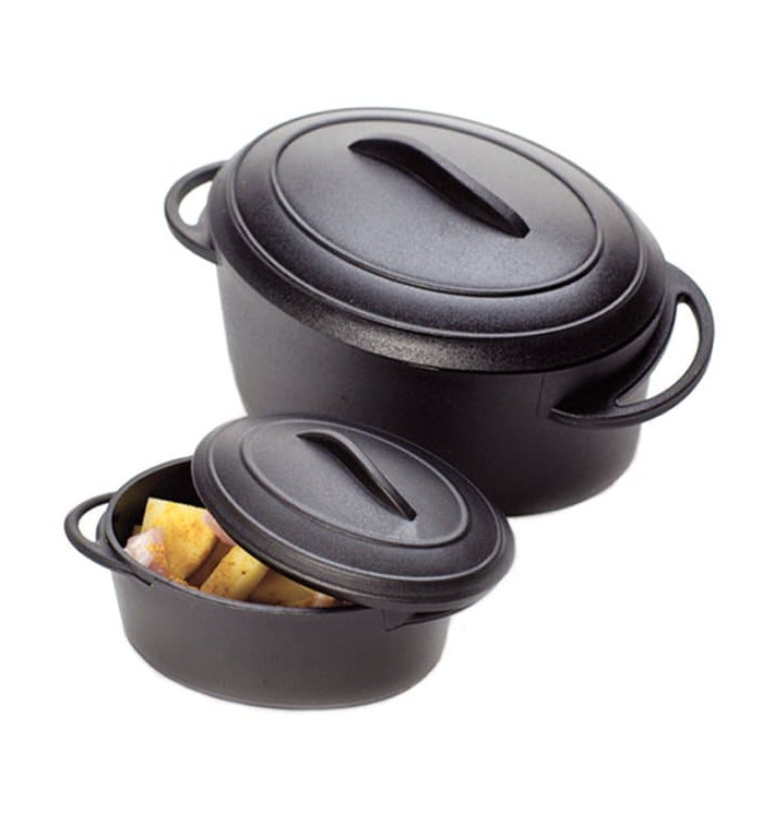 Serving Pot Tray with Lid PP Black 80ml (144 Units) Serving Pot Tray with Lid PP Black 80ml (144 Units)