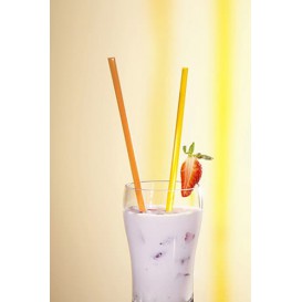 Plastic Straw for Frappé PS Straight Wrapped Ø0,8cm 22cm (5000 Units)