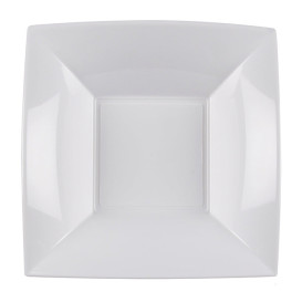 Plastic Plate Deep White "Nice" PP 18 cm (25 Units) 